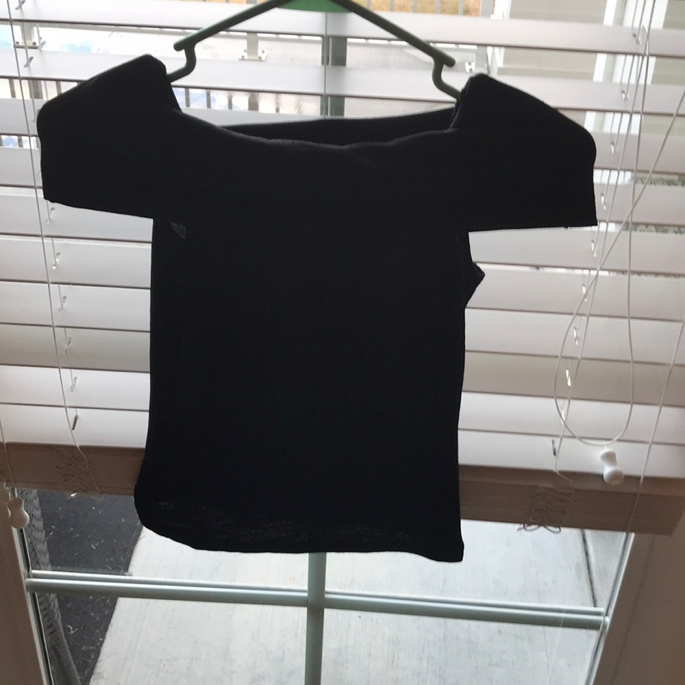 Off the shoulder black top